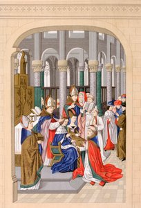 1364年5月、フランス国王シャルル5世の戴冠式、「レザールオーモヤンエイジ」より1873年発行